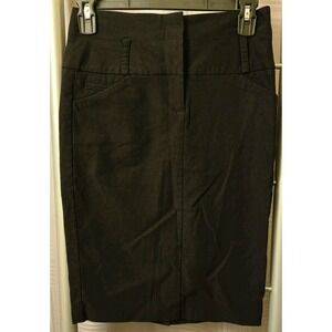 Have & Have Skirt Womens Small Waist 26" Black Pencil Straight Knee Length FLAW*
